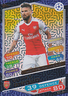 Olivier Giroud Arsenal 2016/17 Topps Match Attax CL Hat Trick Hero #HT3